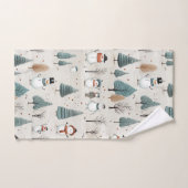 Sneeuwman en bomen bad handdoek (Handdoek)