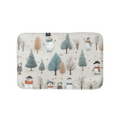 Sneeuwman en bomen badmat (Voorkant)