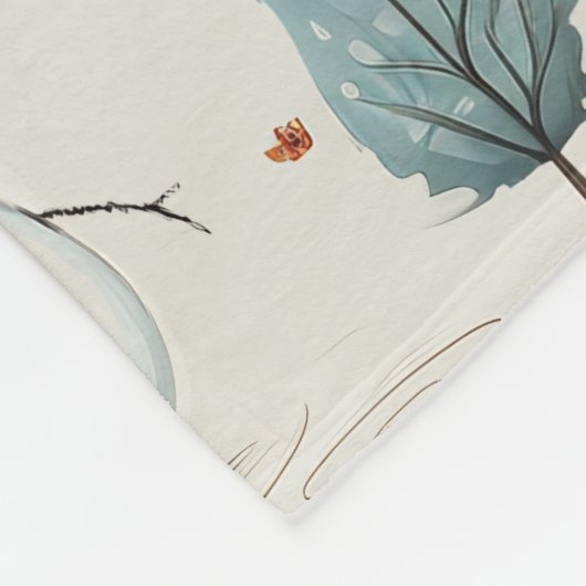 Sneeuwman en bomen fleece deken (Hoek)