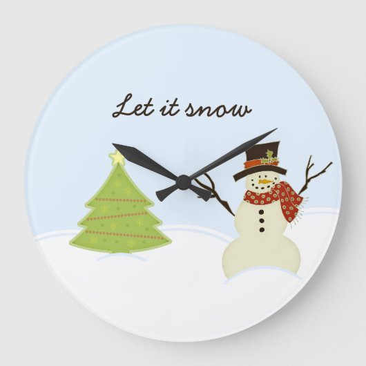 Sneeuwman en Boom Grote Klok (Voorkant)