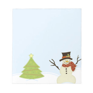 Sneeuwman en Boom Notitieblok