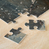 Sneeuwman en een kardinaal olieverfschilderij legpuzzel (Zijkant)