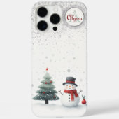 Sneeuwman en Evergreen Case-Mate iPhone Case (Achterkant)