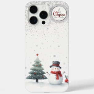 Sneeuwman en Evergreen iPhone 16 Pro Max Hoesje