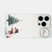 Sneeuwman en Evergreen Case-Mate iPhone Case (Achterkant (horizontaal))
