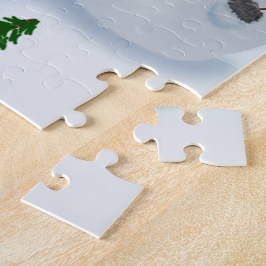Sneeuwman en familie puzzel legpuzzel (Zijkant)