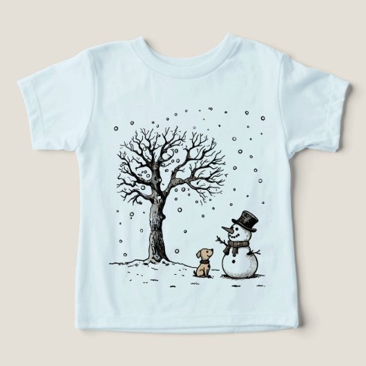 Sneeuwman en hond: Wintervriendschap (Design voorkant)