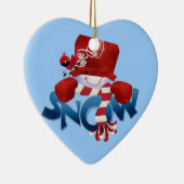 Sneeuwman en kardinaal 2 Keepsake Ornament (Rechts)
