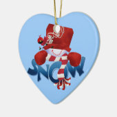 Sneeuwman en kardinaal 2 Keepsake Ornament (Links)