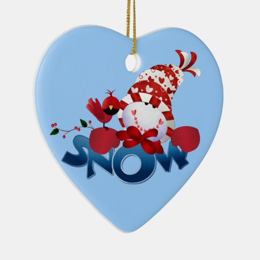 Sneeuwman en kardinaal Keepsake Ornament (Rechts)