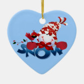 Sneeuwman en kardinaal Keepsake Ornament (Voorkant)