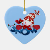 Sneeuwman en kardinaal Keepsake Ornament (Achterkant)