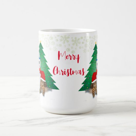 Sneeuwman en Kat Kerstmis Koffiemok (Center)