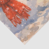 Sneeuwman en katjes versieren kerstboom tissuepapier (Detail)