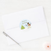 Sneeuwman en Kerst stickers van bomen (Envelop)