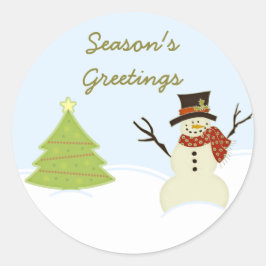 Sneeuwman en Kerst stickers van bomen