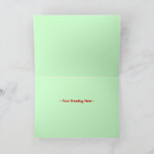 Sneeuwman en kerstbomen Foto Feestdagen Kaart (Binnen)