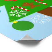 Sneeuwman en kerstboom #2 Poster (Hoek)