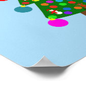 Sneeuwman en kerstboom #3 Poster (Hoek)