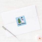 Sneeuwman en kerstboom #4-2 Sticker (Envelop)
