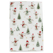 Sneeuwman en kerstboom cadeautas (Voorkant)