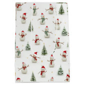 Sneeuwman en kerstboom cadeautas (Achterkant)