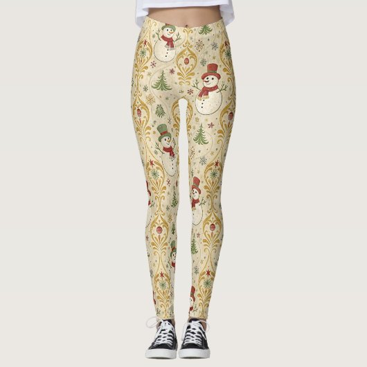  sneeuwman en kerstboom leggings (Voorkant)