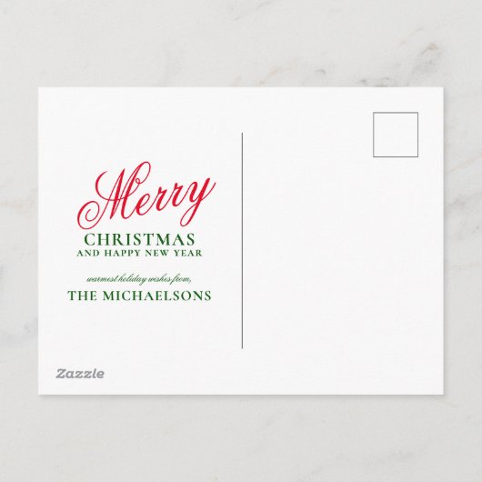 Sneeuwman en kerstboom op een winternacht feestdagenkaart (Achterkant)