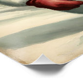 Sneeuwman en Kerstcadeau Winter Illustratie Perfect Poster (Hoek)