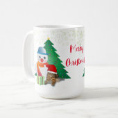 Sneeuwman en Kerstkat  Koffiemok (Voorkant links)