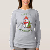 Sneeuwman en kerstvakantie T-shirt (Voorkant)