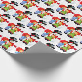  sneeuwman en kinder partij cadeaupapier (Hoek)