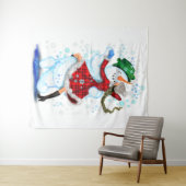 Sneeuwman en meisje dansers Tapestry Wandkleed (In Situ (horizontaal))