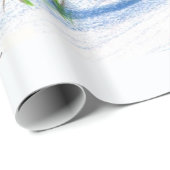 SNEEUWMAN EN PINGUÏN'S SERENADE Kerstmis Cadeaupapier (Rol Hoek)