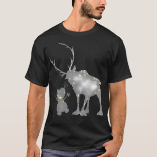 Sneeuwman en rendier t-shirt