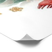 Sneeuwman en rendiervrienden poster (Hoek)