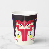 Sneeuwman en rode sjaals papieren bekers (Rechts)