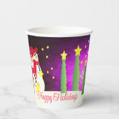 Sneeuwman en rode sjaals papieren bekers (Voorkant)