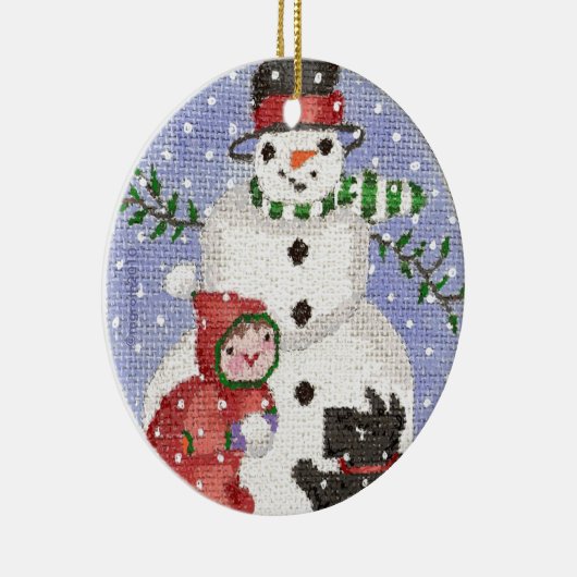 Sneeuwman en Scotty ornament (Rechts)