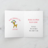 Sneeuwman en sneeuwvlokken Kerstboom Kaart (Binnen)