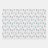 Sneeuwman en sneeuwvlokken Wrapping Paper Set van (Voorkant 3)