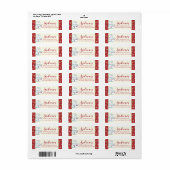 Sneeuwman en String lichten Adres Etiket (Full Sheet)