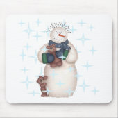 Sneeuwman en Teddyberen Tshirts en geschenken Muismat (Voorkant)