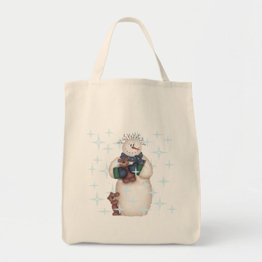 Sneeuwman en Teddyberen Tshirts en geschenken Tote Bag (Voorkant)