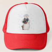 Sneeuwman en Teddyberen Tshirts en geschenken Trucker Pet (Voorkant)