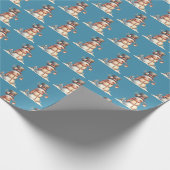 Sneeuwman en vogels cadeaupapier (Hoek)