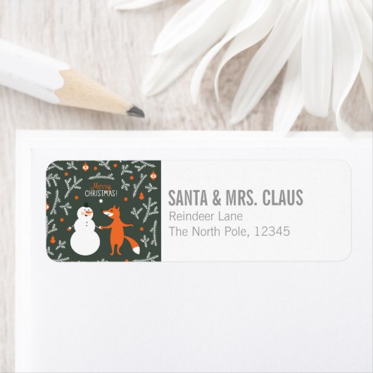 SneeuwMan en vossendansen Etiket (Insitu)