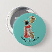 Sneeuwman en vrienden Button (Voorkant /achterkant)