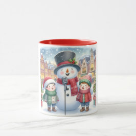 Sneeuwman en vrienden Kinder kerst Mok