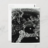 Sneeuwman en Yaie met zwarte kerst Briefkaart (Voorkant / Achterkant)